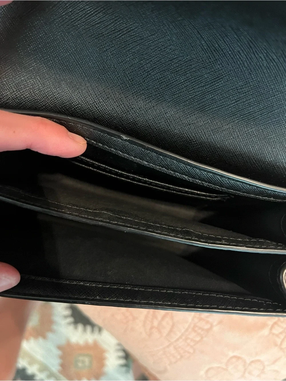 Tory Burch Black Leather Chain Crossbody